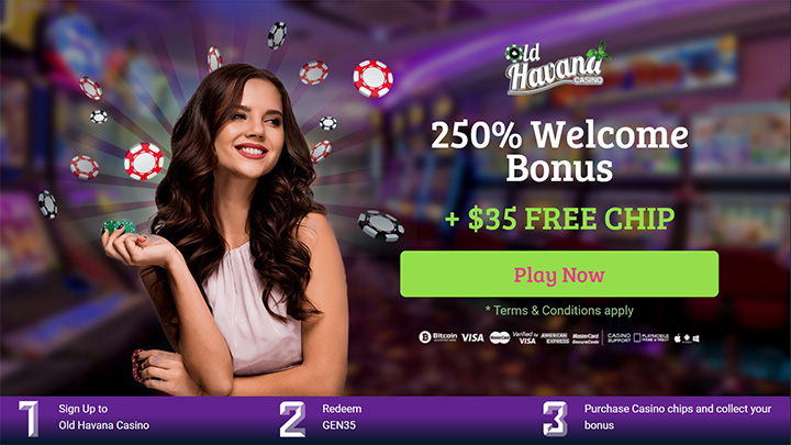 Old Havana Casino’s offer page