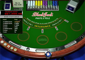 Play Blackjack Progressive at 50 Stars Casino, click here now!