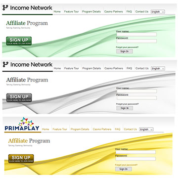 iNetBet, Kudos and PrimaPlay affiliate programs screenshot