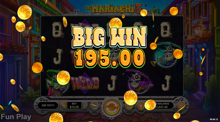 Sun Palace’s The Mariachi 5 slot big win screenshot