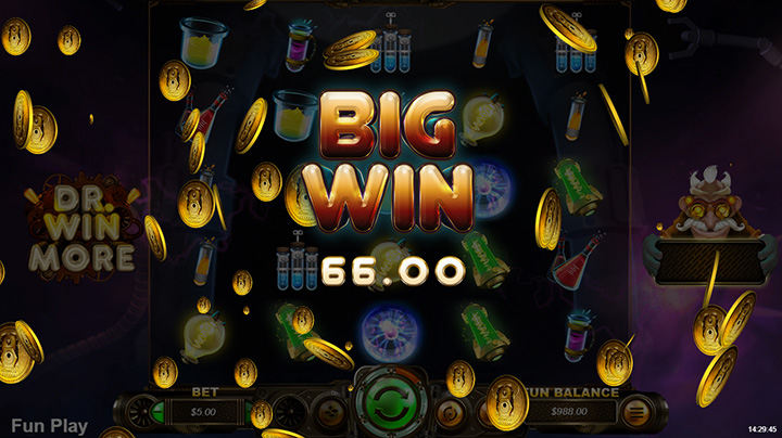 Vegas Casino Online’s Dr. Winmore slot big win screenshot