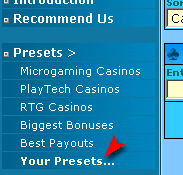 Access to your Presets Account